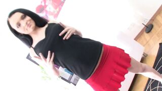 Hawt gal gags on a monster wang in advance of getting drilled in the butt to spunk fountain