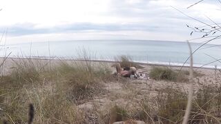 French Teacher Floozy Oral job Amateur on In nature's garb Beach Front Stranger with Ejaculation - Misscreamy
