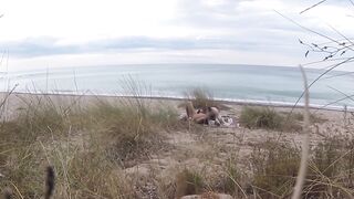 French Teacher Floozy Oral job Amateur on In nature's garb Beach Front Stranger with Ejaculation - Misscreamy