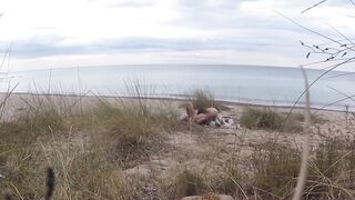 French Teacher Floozy Oral job Amateur on In nature's garb Beach Front Stranger with Ejaculation - Misscreamy