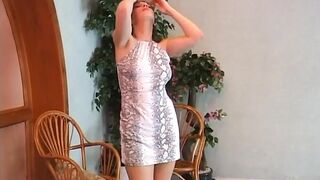 Drilling cute woman next to a swimming pool