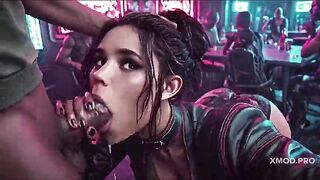 AI Upscaled Cyberpunk Generated Porn