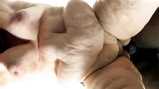 Large bulky butt white woman getting banged hard by ebony dude whilst this guy's groaning loud and cumming