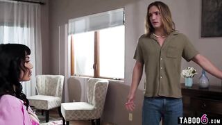 Massive breasts lalin girl stepmom uses her stepson to get back at cheating GF