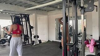 My transgender tutor gets slutty when that babe makes me do squats out of garments and begins touching my booty and melons - MAY HERNANDEZ