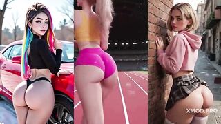 Ai thick siren hungers for explosive release in fiery cg upscaled generated PMV porn compilation