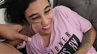 Cheating girlfriend sucks her most good ally's schlong previous to her boyfriend gets home from work