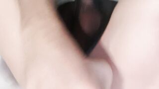 Cumming handsfree during the time that soft from banging myself with a sex tool with a watch throughout g string on