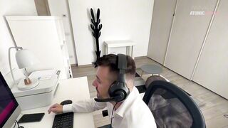 Golden-haired Concupiscent Wife Gets Drilled During Spouse's Smart Working Call and Gets Creampie