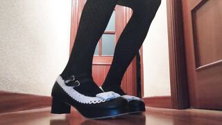 Cute femboy cum on cute shoes