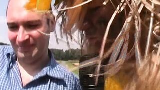 This German Playgirl Desires to Suck His Wang in Truck