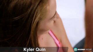 Slender Teen Kyler Quinn Bangs and Gets Her 1st Creampie