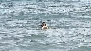 Teen on vacation with her boyfriend