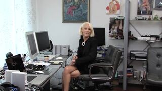 Blond mother i'd like to fuck sucks cum off cock after a unfathomable hard screw