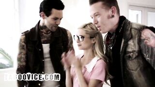 Slender Golden-haired Screwed Coarse in a Foursome