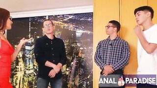 A MARRIED PAIR SHOWED US THEIR ABODE FOR SALE, AND WE ENDED UP SCREWING THE OWNER'S BUTT AND DOING DP.