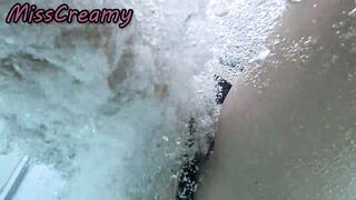 Flashing My Vagina in Front of a Student in Swimming Pool and Helps Me Masturbate - It's Very Risky with People Near