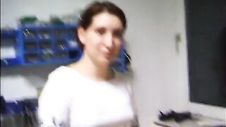 Amateur brunette hair wench fucked in pov action