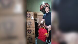 A store manager suggests his employee sex in the back room in swap for permission to leave work early