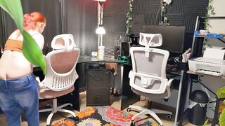 Buttcrack Nude Dusting Home Office