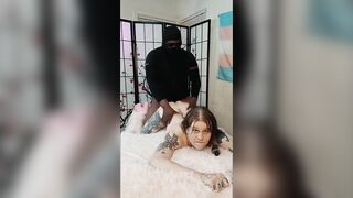 Large Ebony Shlong Passionately Breeds and Seeds Sissy Wench