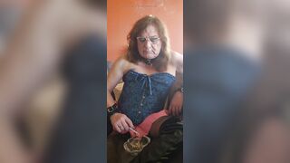 Enjoying a cigarette