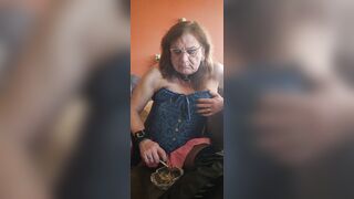 Enjoying a cigarette