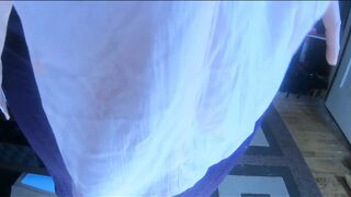 Trans Lady Doxy Daphne Sits on Her Pink Sex-toy and Jerks off in a Glass