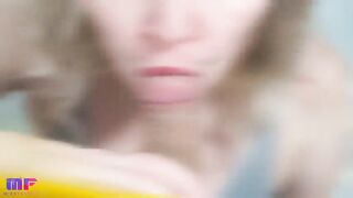 ASMR oral job close up with cum in throat