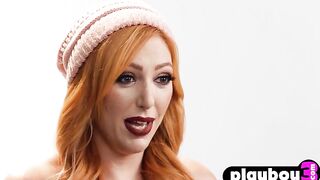 Massive boobs Lauren Phillips posed and getting excited then enjoyed hawt masturbation