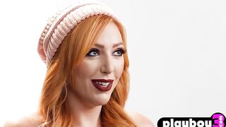 Massive boobs Lauren Phillips posed and getting excited then enjoyed hawt masturbation