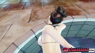 Pool Kojuro Giant Bazookas CG Anime: Legs-Up Anal Screw, Doggy position Underwater Hard Bang Leading To Cum All Over Her