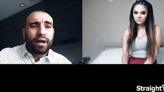 Stepdaughter Athena Faris her stepdad discovered out this babe got a tattoo and now craves her to get undressed to show it.This guy orders the teen to touch her vagina