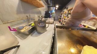 Morning Breakfast Date with My Cute Oriental Girlfriend