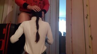 I caught my stepmother having sex with her girlfriend and discovered out that this babe was a lesbo