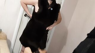 I lick the vagina of my neighbour with large melons underneath her furry coat - Lesbo_illusion