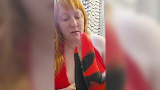 Redhead Sextoy Deepthroat Training (2025 Goals - Day two)