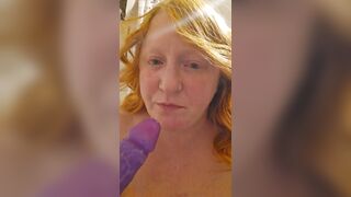 Redhead Sex-toy Deepthroat Training (2025 Goals - Day 1)