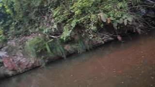 banging with stranger in a very hidden place blowjobs with milk