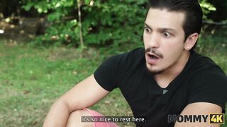 MOMMY4K. Lascivious Mamma is also sneaky and used her chance to screw a youthful rod hard on the grass