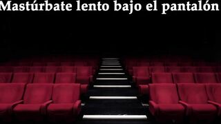 JOI - Masturbándote en el cine, fantasía en español.