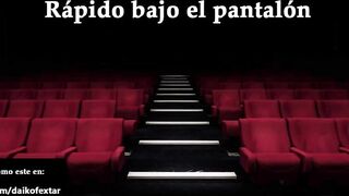 JOI - Masturbándote en el cine, fantasía en español.