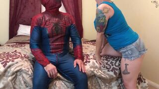 Spiderman and Vanessa Carlysle BJ Facial ABRIDGED