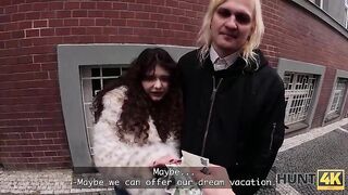 HUNT4K. Plump 18yo cheats for Money