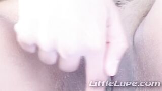 Latin chick teen lupe solo fingering her twat outdoors