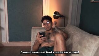 Stepbrother inadvertently shows his rod to his slender stepsister, and this babe wishes to watch it.