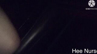 Masturbation with toy in car นมใหญ่เขี่ยหีในรถ ควยปลอมเขี่ยหี