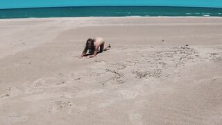 Astounding nudist hotty have enjoyment on a public beach in Valencia. Exposed Outdoors