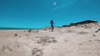 Astounding nudist hotty have enjoyment on a public beach in Valencia. Exposed Outdoors