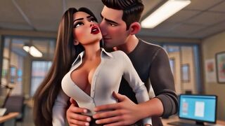 Copy Room Whore - Concupiscent office beauty gets screwed in the copy room